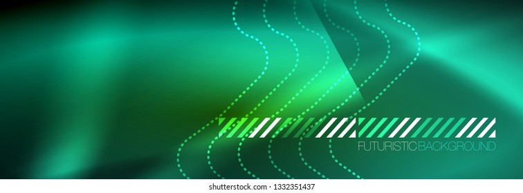 Shiny neon lights background, techno design, modern wallpaper for your project, vector illustration