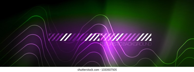 Shiny neon lights background, techno design, modern wallpaper for your project, vector illustration