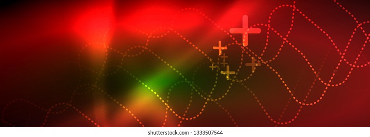 Shiny neon lights background, techno design, modern wallpaper for your project, vector illustration