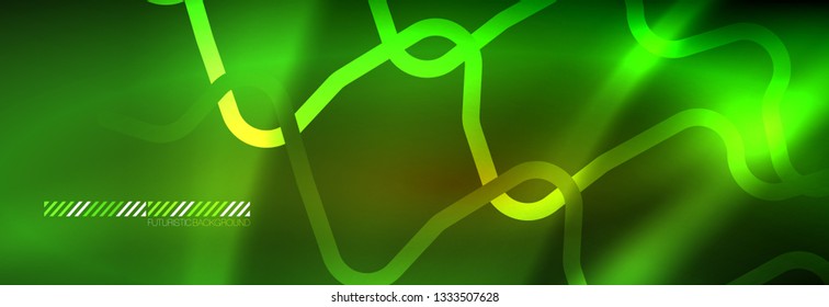 Shiny neon lights background, techno design, modern wallpaper for your project, vector illustration