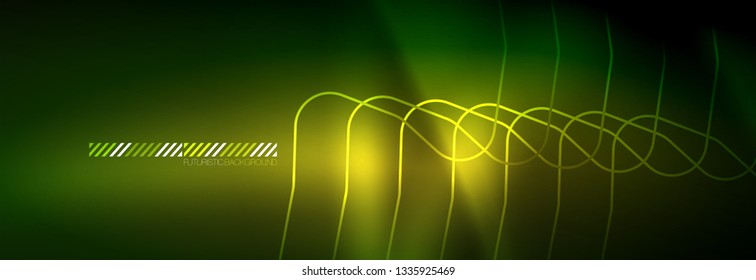 Shiny neon lights background, techno design, modern wallpaper for your project, vector illustration
