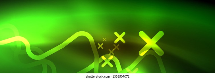 Shiny neon lights background, techno design, modern wallpaper for your project, vector illustration