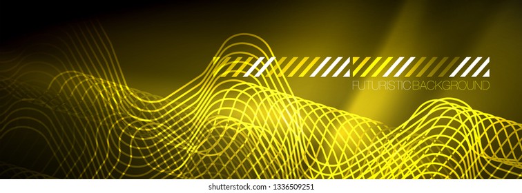 Shiny-Neonbeleuchtung Hintergrund, Techno-Design, moderne Bildschirmhintergründe, Vektorgrafik