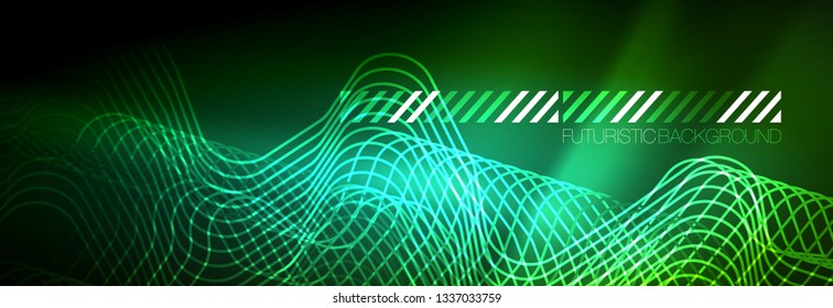 Shiny neon lights background, techno design, modern wallpaper for your project, vector illustration