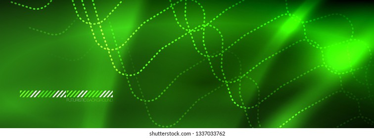 Shiny neon lights background, techno design, modern wallpaper for your project, vector illustration