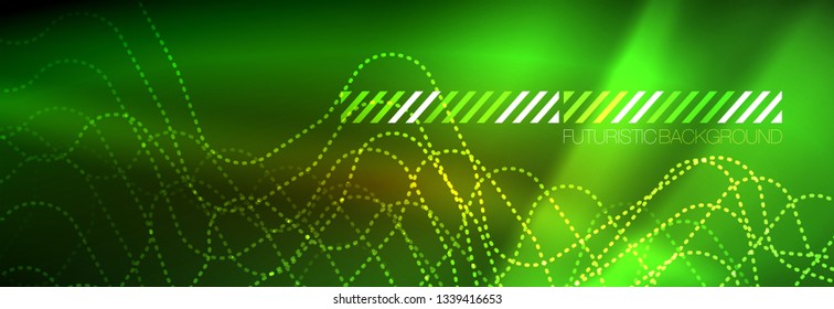 Shiny neon lights background, techno design, modern wallpaper for your project, vector illustration