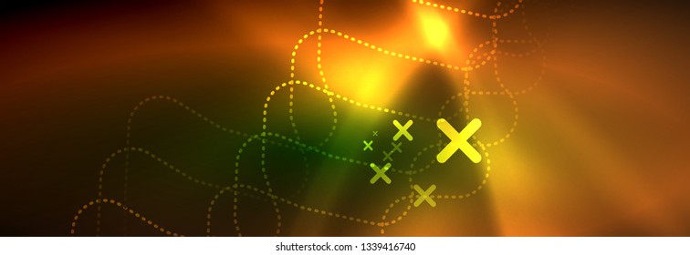 Shiny-Neonbeleuchtung Hintergrund, Techno-Design, moderne Bildschirmhintergründe, Vektorgrafik