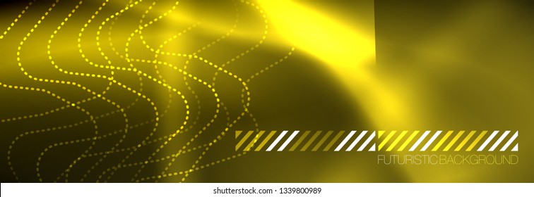 Shiny-Neonbeleuchtung Hintergrund, Techno-Design, moderne Bildschirmhintergründe, Vektorgrafik