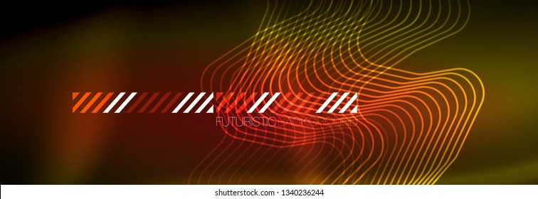 Shiny neon lights background, techno design, modern wallpaper for your project, vector illustration