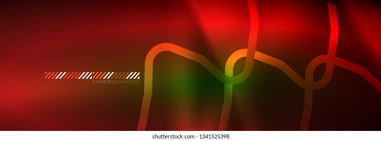 Shiny neon lights background, techno design, modern wallpaper for your project, vector illustration