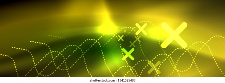 Shiny neon lights background, techno design, modern wallpaper for your project, vector illustration