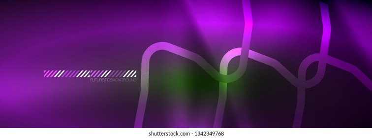 Shiny neon lights background, techno design, modern wallpaper for your project, vector illustration