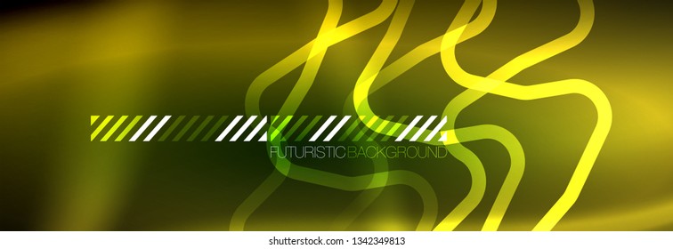 Shiny neon lights background, techno design, modern wallpaper for your project, vector illustration