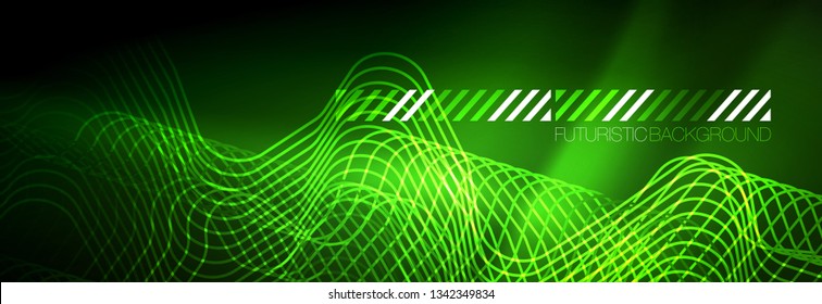 Shiny neon lights background, techno design, modern wallpaper for your project, vector illustration