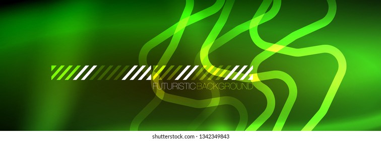 Shiny neon lights background, techno design, modern wallpaper for your project, vector illustration