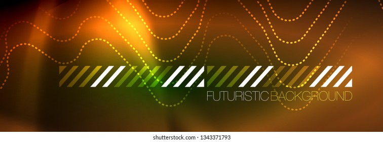 Shiny neon lights background, techno design, modern wallpaper for your project, vector illustration