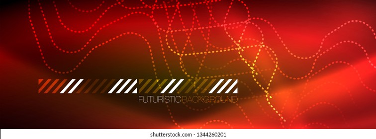Shiny neon lights background, techno design, modern wallpaper for your project, vector illustration