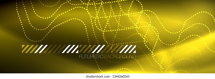 Shiny neon lights background, techno design, modern wallpaper for your project, vector illustration