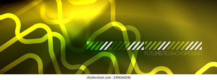 Shiny neon lights background, techno design, modern wallpaper for your project, vector illustration
