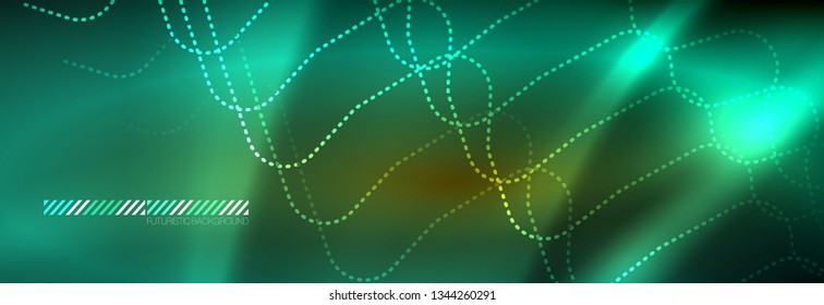 Shiny neon lights background, techno design, modern wallpaper for your project, vector illustration