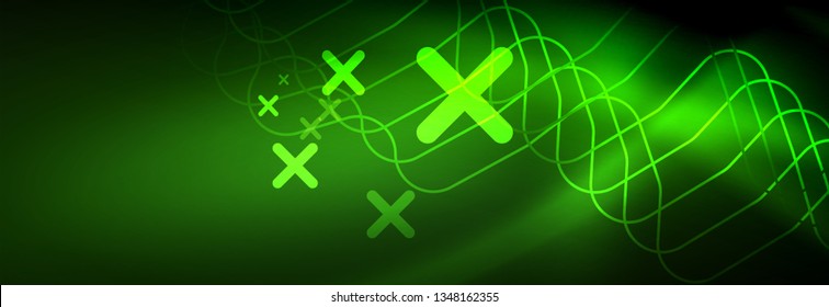 Shiny neon lights background, techno design, modern wallpaper for your project, vector illustration