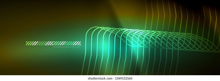 Shiny neon lights background, techno design, modern wallpaper for your project, vector illustration
