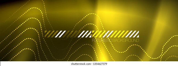 Fondo de luces de neón brillantes, diseño técnico, fondo de pantalla moderno para su proyecto, ilustración vectorial