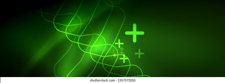 Shiny neon lights background, techno design, modern wallpaper for your project, vector illustration