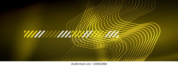 Shiny neon lights background, techno design, modern wallpaper for your project, vector illustration