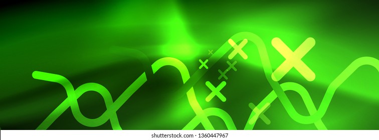 Shiny neon lights background, techno design, modern wallpaper for your project, vector illustration