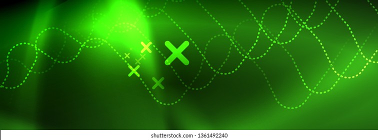 Shiny neon lights background, techno design, modern wallpaper for your project, vector illustration