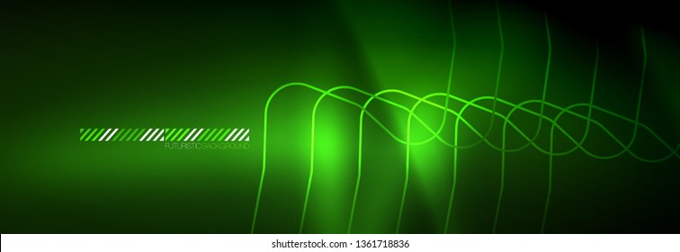 Shiny-Neonbeleuchtung Hintergrund, Techno-Design, moderne Bildschirmhintergründe, Vektorgrafik