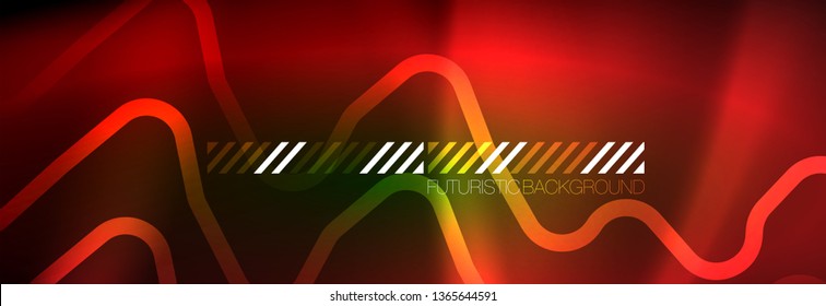 Shiny neon lights background, techno design, modern wallpaper for your project, vector illustration