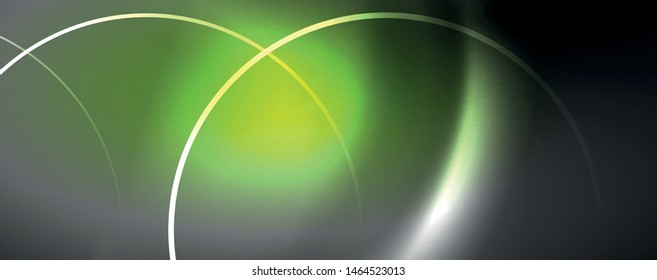 Luces de neón brillantes, fondo abstracto oscuro con líneas curvadas de luz mágica borrosa de neón. Vector