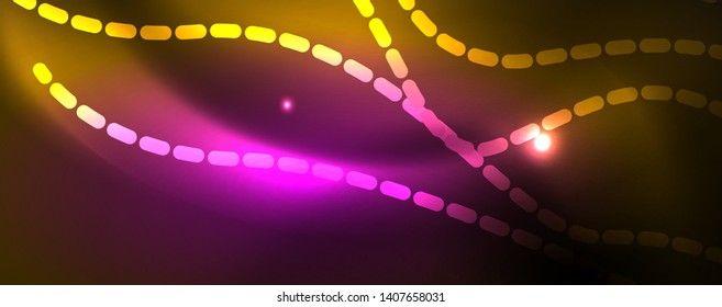 Shiny neon lines techno magic futuristic background, magic energy space light concept, abstract background wallpaper design, vector illustration