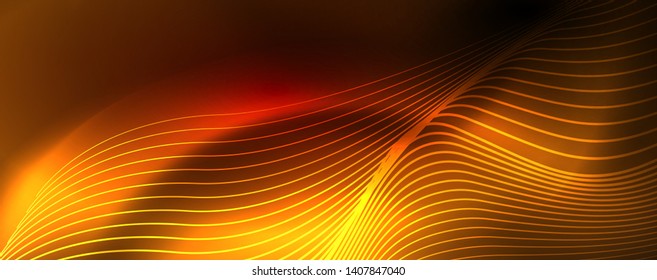 Shiny neon lines techno magic futuristic background, magic energy space light concept, abstract background wallpaper design, vector illustration