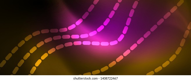 Líneas de neón brillantes telno fondo futurista mágico, concepto de luz de espacio mágico, diseño de fondo abstracto de fondo de fondo de fondo, ilustración vectorial