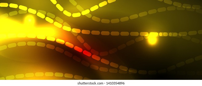 Shiny neon lines techno magic futuristic background, magic energy space light concept, abstract background wallpaper design, vector illustration