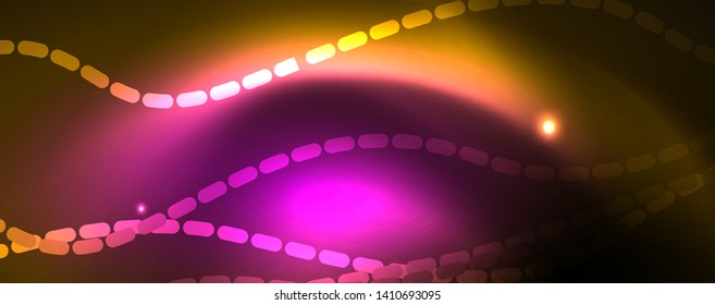 Shiny neon lines techno magic futuristic background, magic energy space light concept, abstract background wallpaper design, vector illustration
