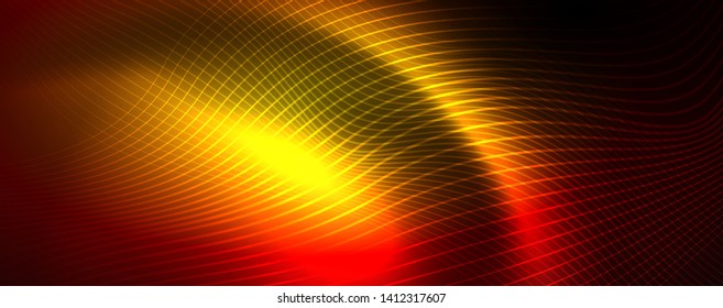 Schlaue Neonlinien Techno magischer futuristischer Hintergrund, magisches Energieraum-Lichtkonzept, abstrakter Hintergrund, Tapete-Design, Vektorgrafik