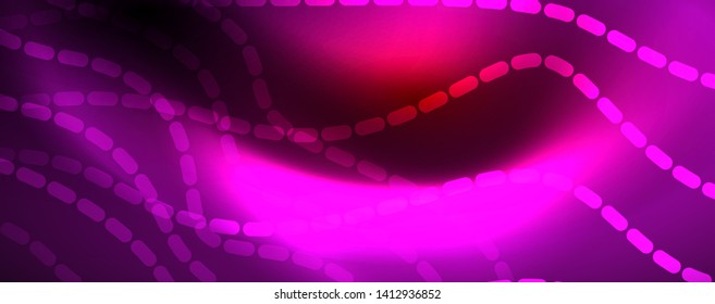Schlaue Neonlinien Techno magischer futuristischer Hintergrund, magisches Energieraum-Lichtkonzept, abstrakter Hintergrund, Tapete-Design, Vektorgrafik