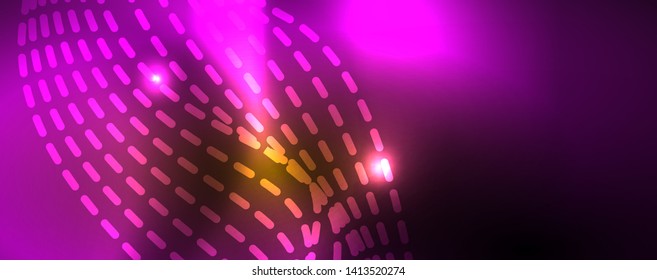Shiny neon lines techno magic futuristic background, magic energy space light concept, abstract background wallpaper design, vector illustration
