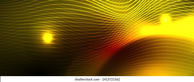 Schlaue Neonlinien Techno magischer futuristischer Hintergrund, magisches Energieraum-Lichtkonzept, abstrakter Hintergrund, Tapete-Design, Vektorgrafik