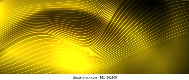 Shiny neon lines techno magic futuristic background, magic energy space light concept, abstract background wallpaper design, vector illustration