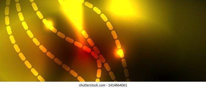 Shiny neon lines techno magic futuristic background, magic energy space light concept, abstract background wallpaper design, vector illustration