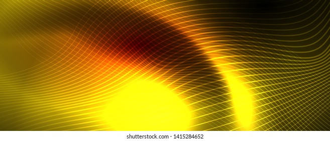 Shiny neon lines techno magic futuristic background, magic energy space light concept, abstract background wallpaper design, vector illustration