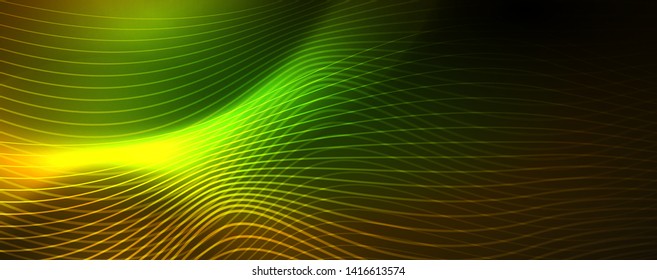 Líneas de neón brillantes telno fondo futurista mágico, concepto de luz de espacio mágico, diseño de fondo abstracto de fondo de fondo de fondo, ilustración vectorial