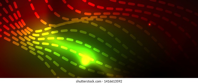 Líneas de neón brillantes telno fondo futurista mágico, concepto de luz de espacio mágico, diseño de fondo abstracto de fondo de fondo de fondo, ilustración vectorial