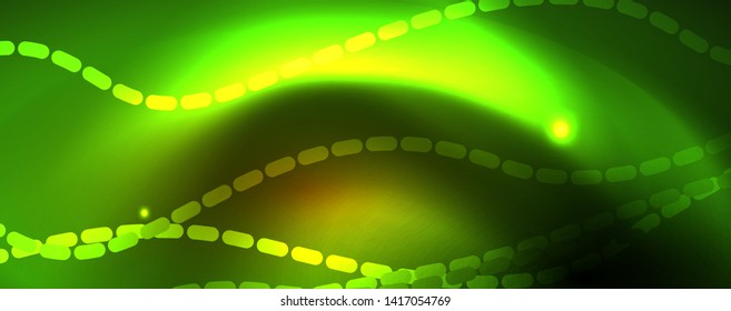 Shiny neon lines techno magic futuristic background, magic energy space light concept, abstract background wallpaper design, vector illustration