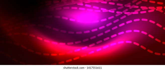 Shiny neon lines techno magic futuristic background, magic energy space light concept, abstract background wallpaper design, vector illustration